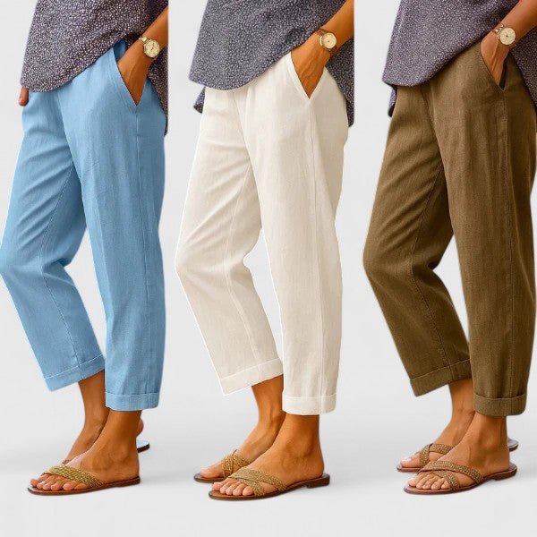 Elisa | Pantalones Holgados Estrechos al Tobillo