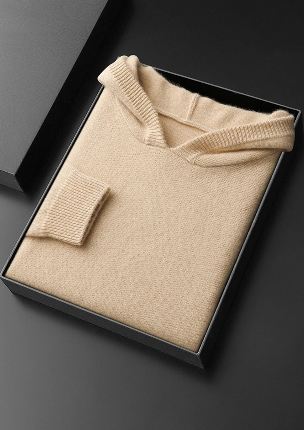 SUDADERA CON CAPUCHA DE OCIO 100 % CACHEMIRA