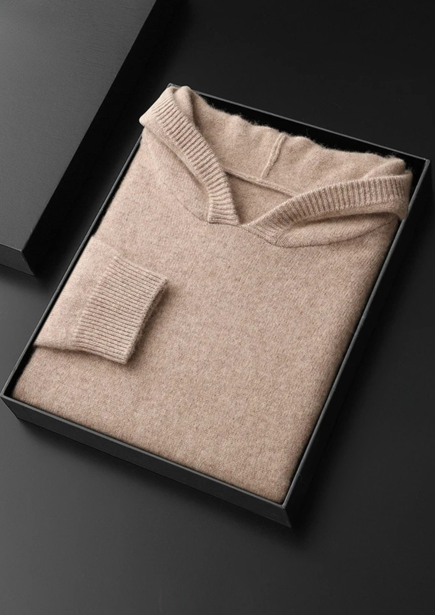 SUDADERA CON CAPUCHA DE OCIO 100 % CACHEMIRA