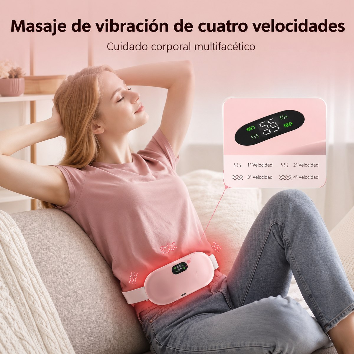 💝 ¡El regalo perfecto para ella! Cinturón de masaje y calefacción menstrual.