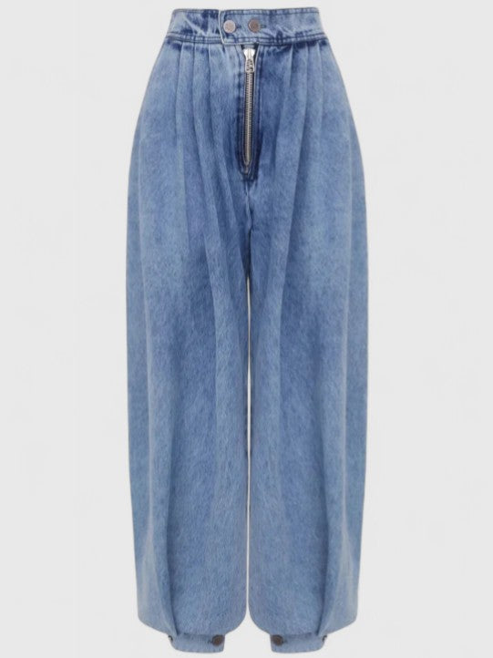 Irati | Pantalones de Vestir Holgados de Tiro Alto