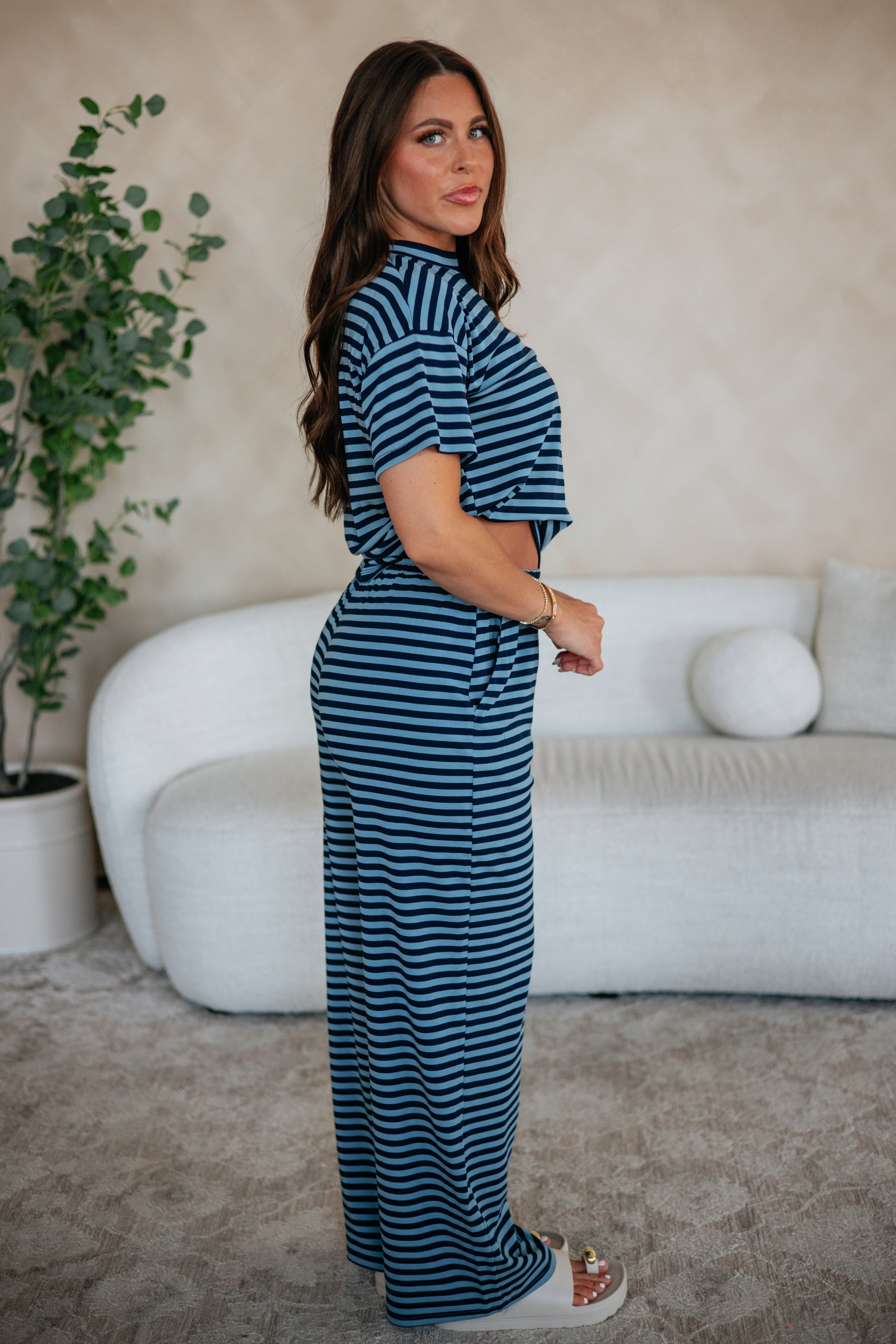 Laura - Pantalones a rayas
