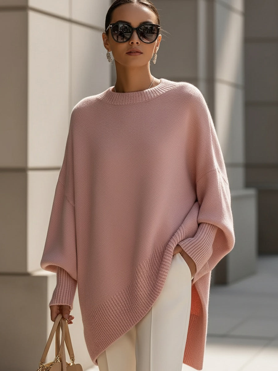 Rosa | Suéter de Punto Oversize con Caída Fluida