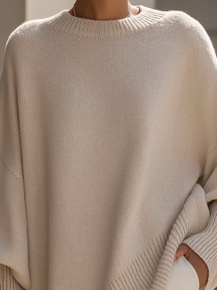 Rosa | Suéter de Punto Oversize con Caída Fluida