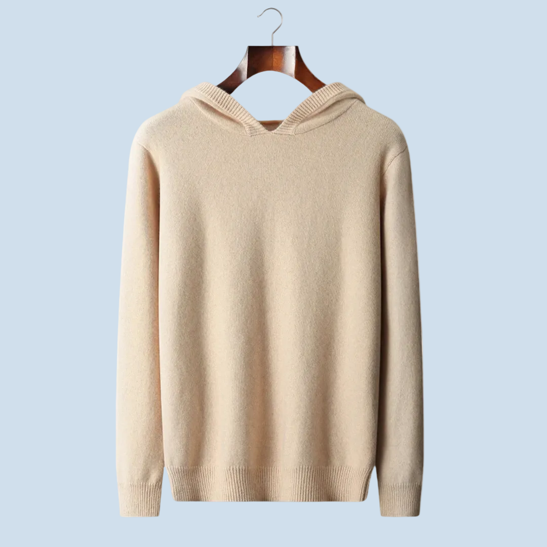 SUDADERA CON CAPUCHA DE OCIO 100 % CACHEMIRA
