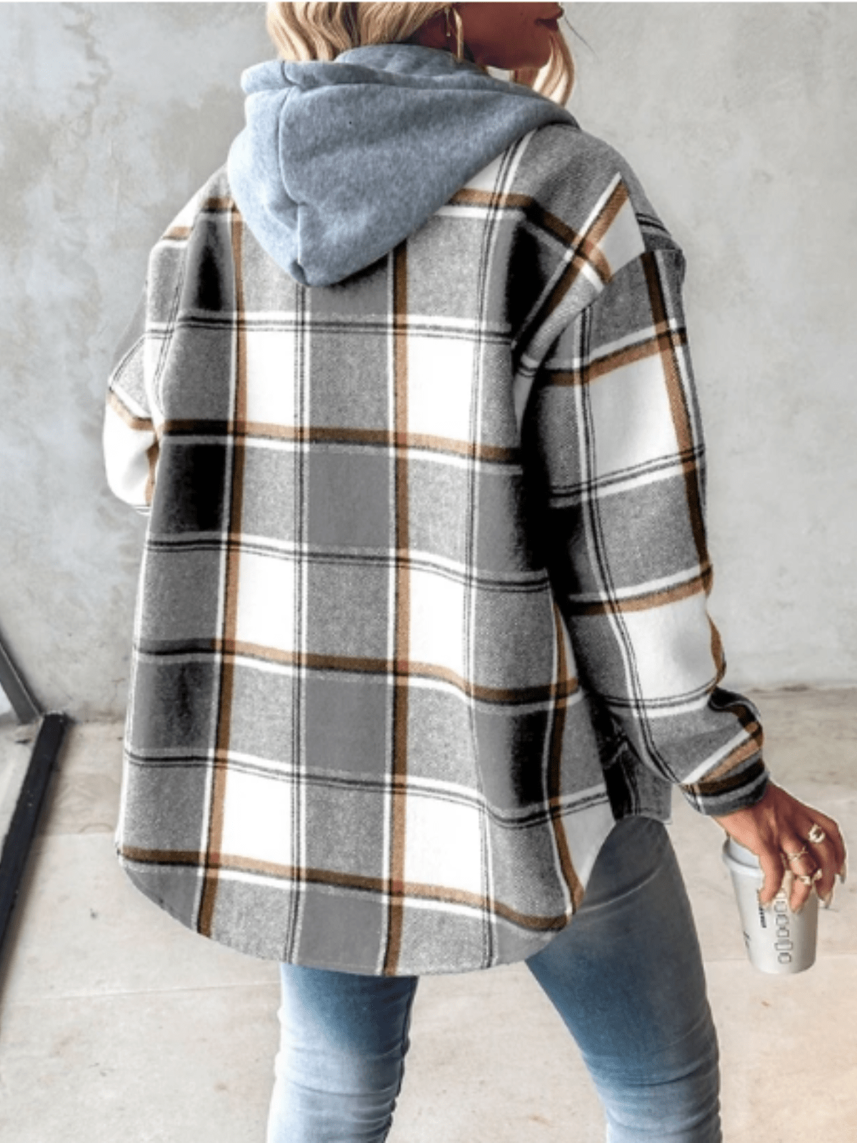 Olga | Sobrecamisa de Cuadros con Capucha