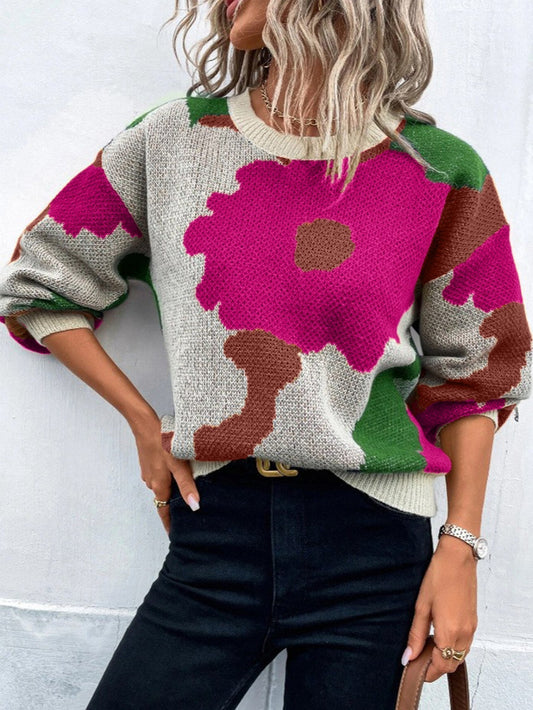 Vanesa | Suéter de Punto con Estampado Floral
