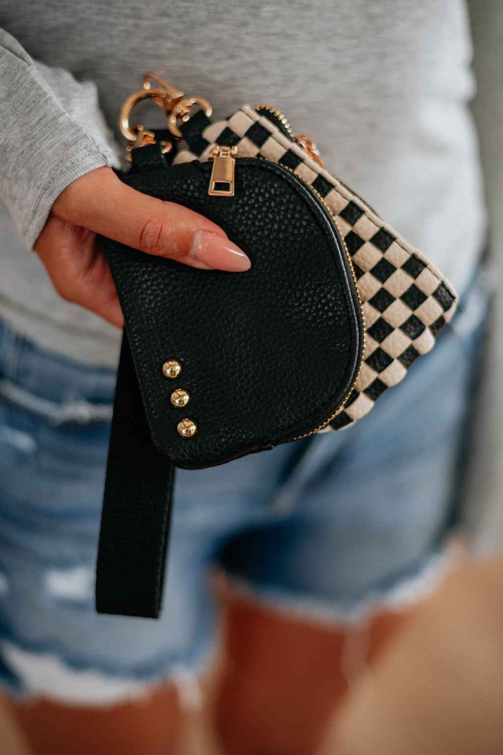 Bolsa de doble asa a cuadros