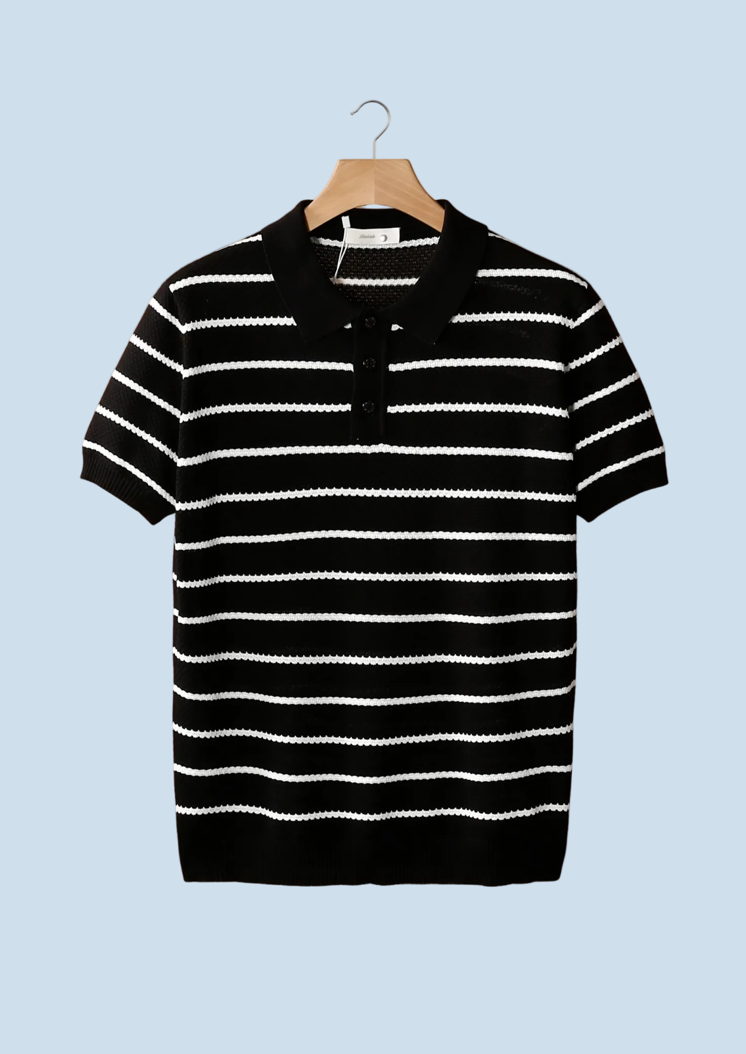POLO A RAYAS CON TEXTURA Y BOTONES