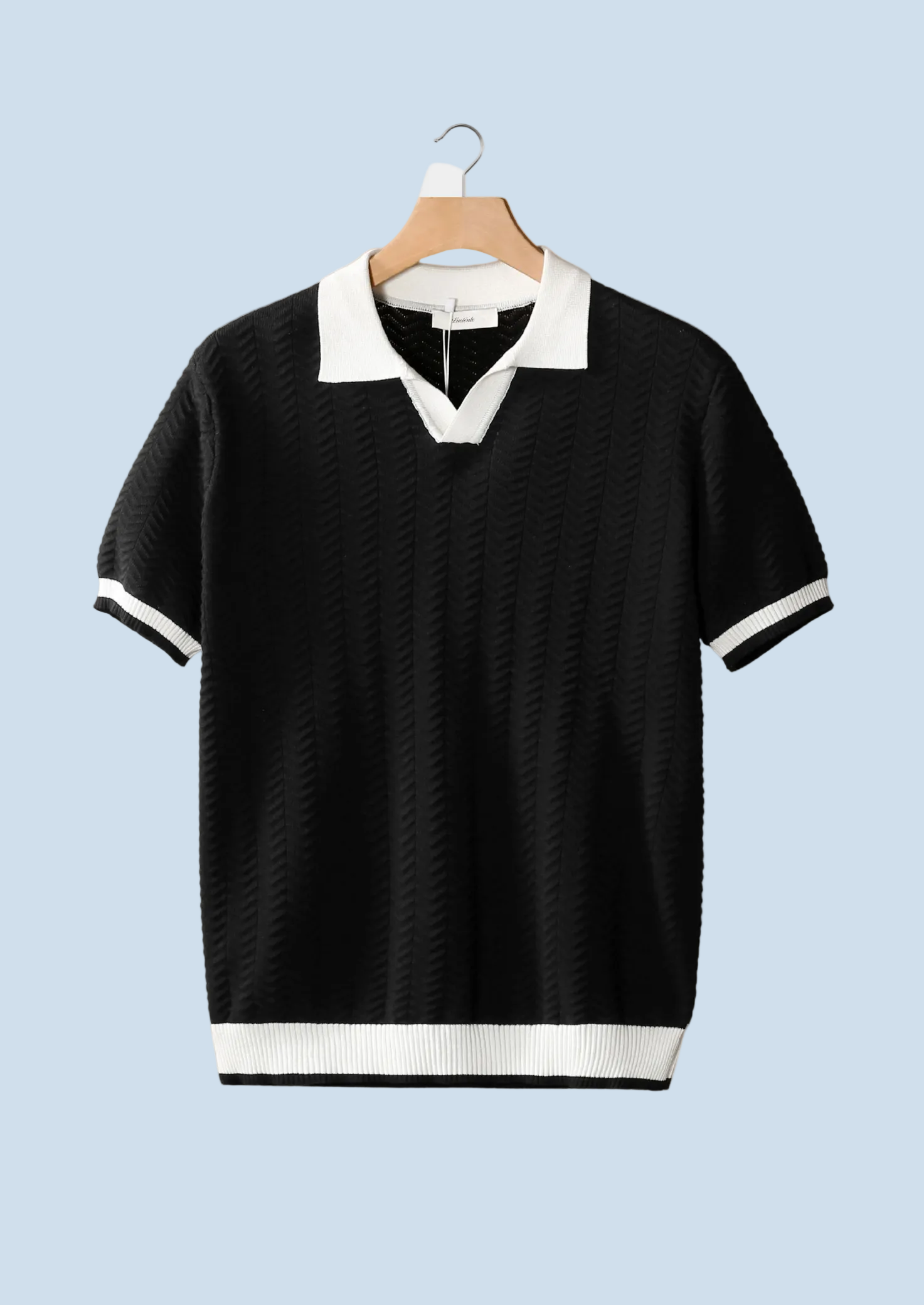 POLO CON TEXTURA EN CONTRASTE