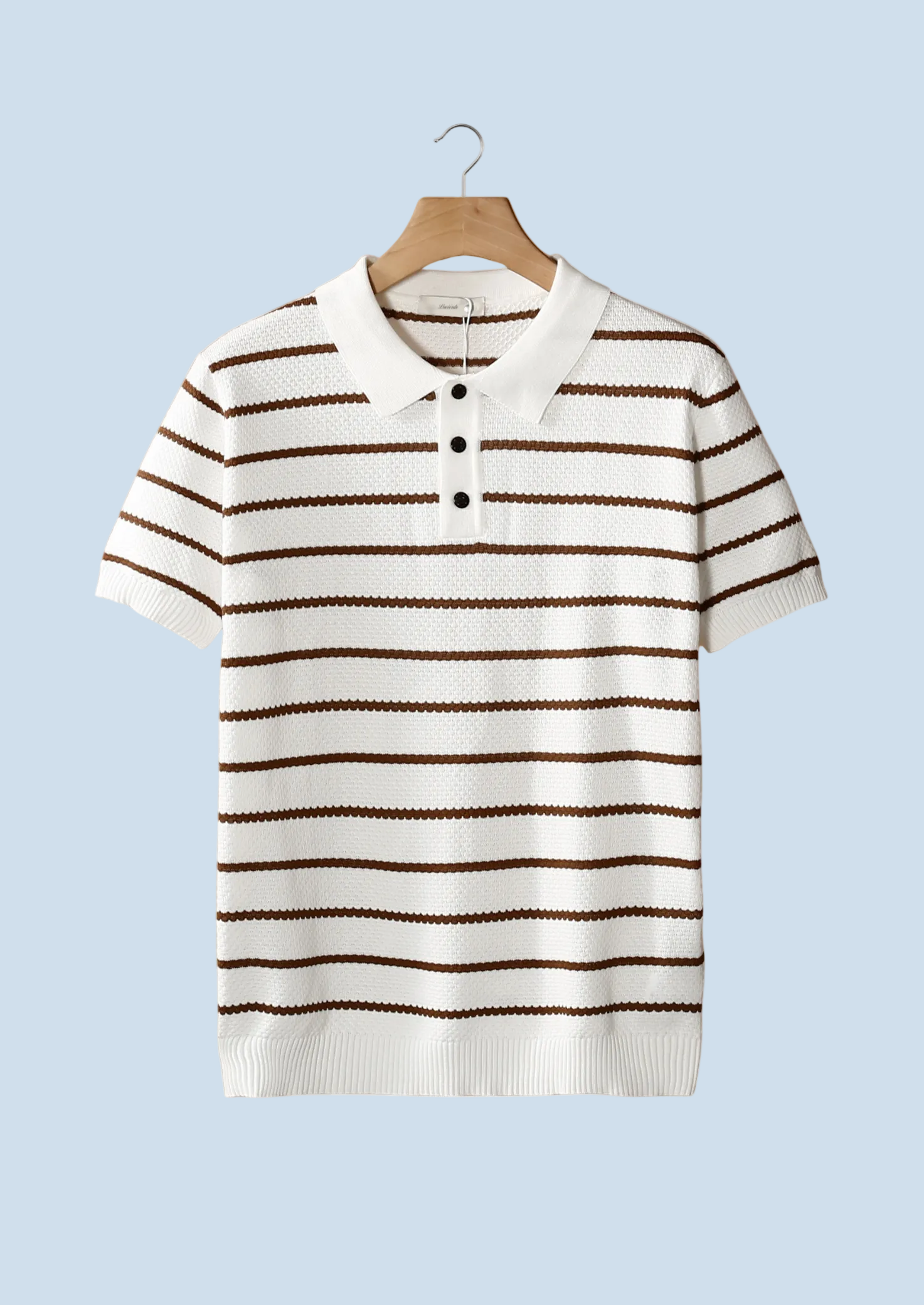 POLO A RAYAS CON TEXTURA Y BOTONES