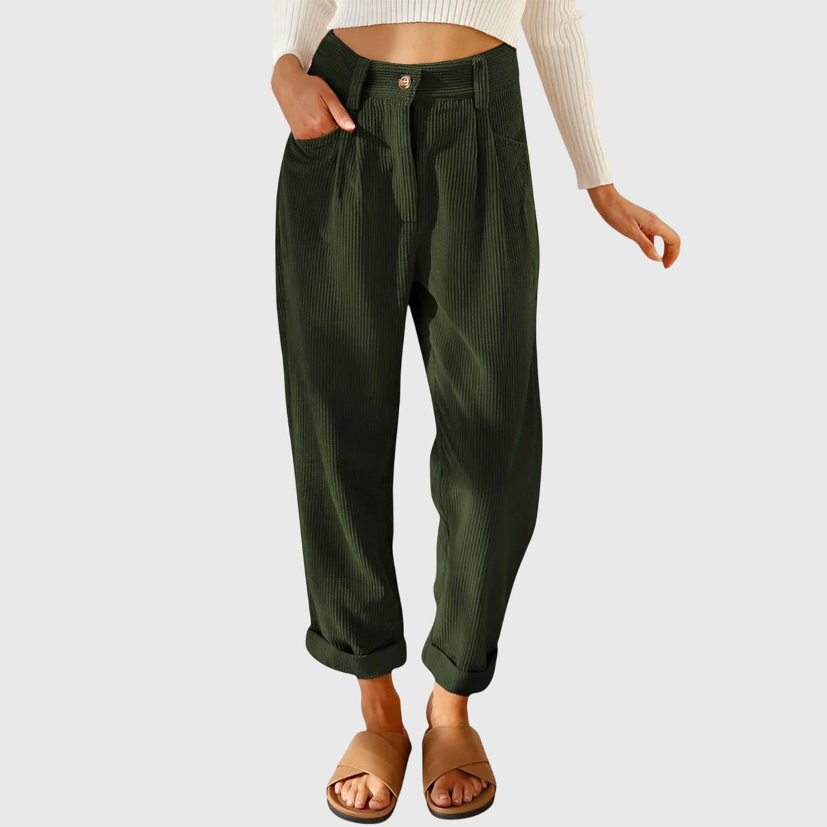 Catalina | Pantalones Holgados de Tiro Alto
