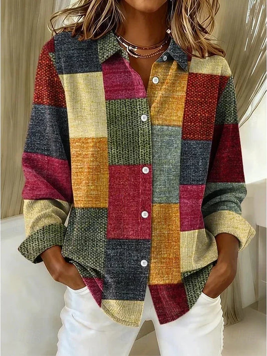 Aurelia | Blusa de Patchwork con Botones