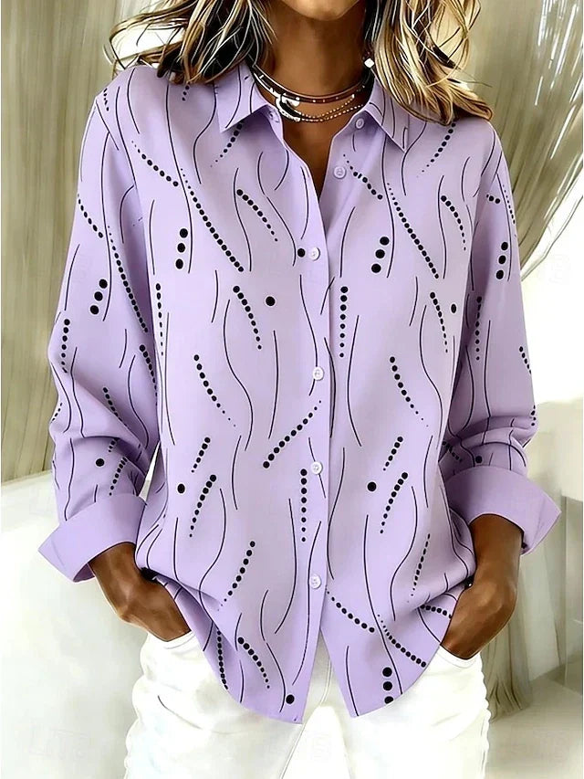 Penélope | Blusa Holgada con Estampado Abstracto
