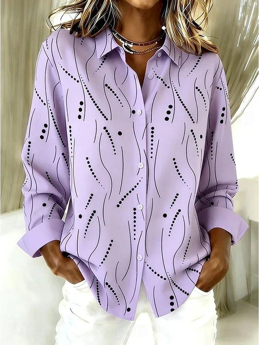 Penélope | Blusa Holgada con Estampado Abstracto