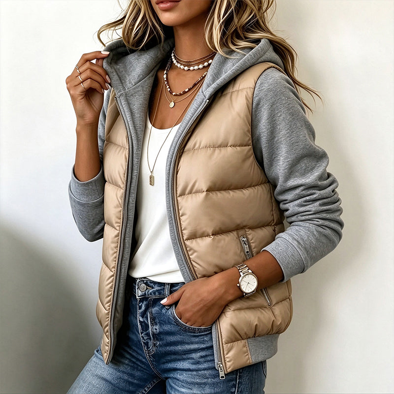 Chaqueta bicolor con mangas grises